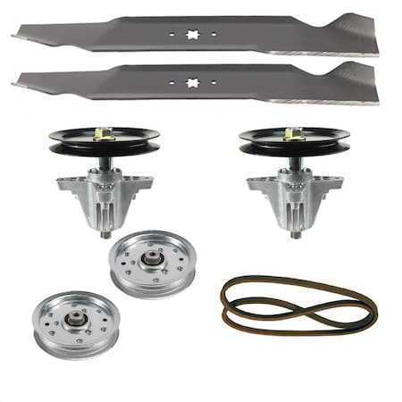 Aic Replacement Parts Rebuild Kit Spindles Blades Belt Pulleys for Troy Bilt Horse XP 46 Lawn Mower 754-04219-DECKREBUILDKIT